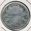 Дания 1 ригсдалер 1855 год