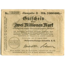 Германия (Констанц) 2000000 марок 1923 год - VF