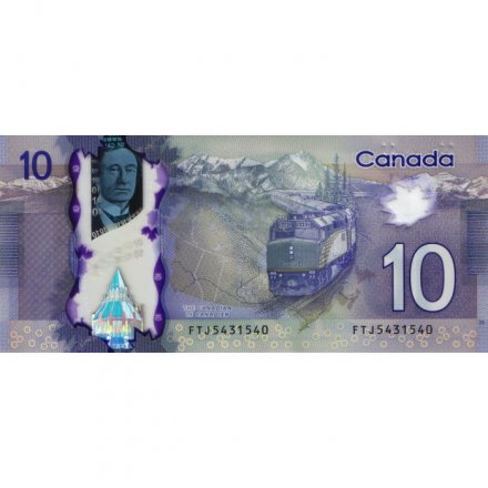 Канада 10 долларов 2013 год - Поезд Монреаль - Ванкувер - UNC