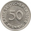 ФРГ 50 пфеннигов 1949 год (F)
