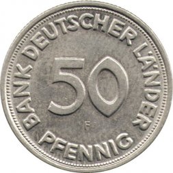 ФРГ 50 пфеннигов 1949 год (F)