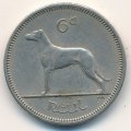 Ирландия 6 пенсов 1963 год - Ирландский волкодав