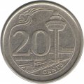 Сингапур 20 центов 2013 год - Аэропорт Чанги