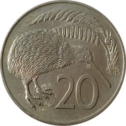 Новая Зеландия 20 центов 1983 год