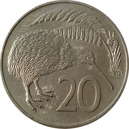 Новая Зеландия 20 центов 1983 год
