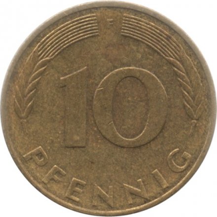 ФРГ 10 пфеннигов 1990 год (F)