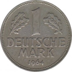 ФРГ 1 марка 1964 год (G)