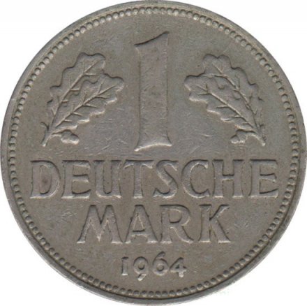 ФРГ 1 марка 1964 год (G)