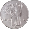 Италия 100 лир 1982 год - Минерва