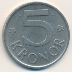 Швеция 5 крон 1978 год - Король Карл XVI Густав