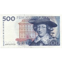Швеция 500 крон 1986 год - Карл XI - XF