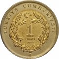 Турция 1 лира 2014 год - Ушастый ёж