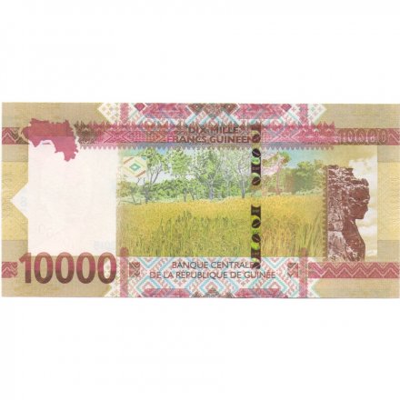 Гвинея 10000 франков 2018 год - UNC