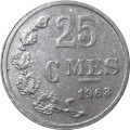 Люксембург 25 сантимов 1963 год (Монетное отношение аверс/реверс (180°))