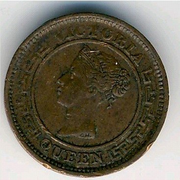 Цейлон 1/4 цента 1901 год