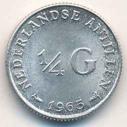 Антильские острова 1/4 гульдена 1965 год