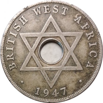 Британская Западная Африка 1 пенни 1947 год (SA)