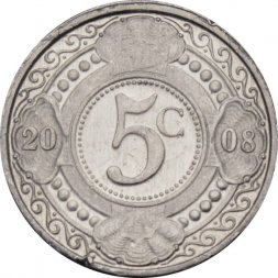 Антильские острова 5 центов 2008 год