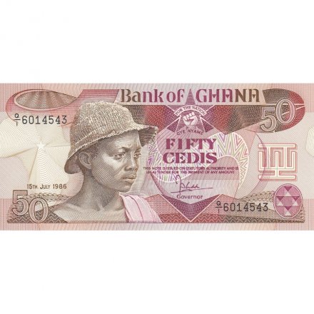 Гана 50 седи 1986 год UNC