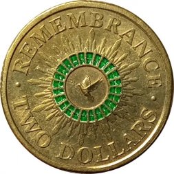 Австралия 2 доллара 2014 год - День памяти