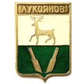 Значок Лукоянов. Нижегородская область. Герб. Серия &quot;Квадраты&quot;