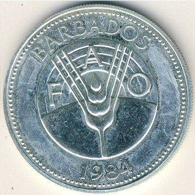Барбадос 50 долларов 1984 год