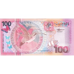 Суринам 100 гульденов 2000 год - UNC