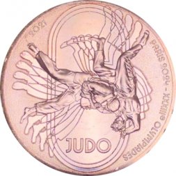 Франция 1/4 евро 2021 год - XXXIII летние Олимпийские игры, Париж 2024. Дзюдо