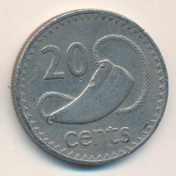 Фиджи 20 центов 1987 год