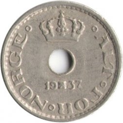 Норвегия 10 эре 1937 год