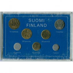 Набор из 7 монет Финляндия 1978 год (в банковской упаковке)