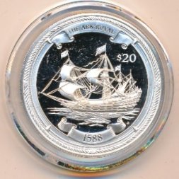 Виргинские острова 20 долларов 2000 год