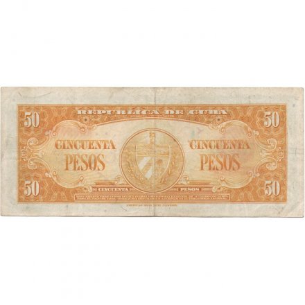 Куба 50 песо 1950 года - F-VF