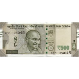 Индия 500 рупий 2017 год - Махатма Ганди. Лал-Кила - UNC