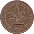 ФРГ 2 пфеннига 1984 год (F)