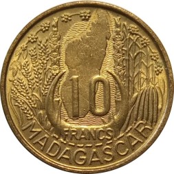 Мадагаскар 10 франков 1953 год