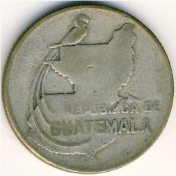 Гватемала 25 сентаво 1943 год