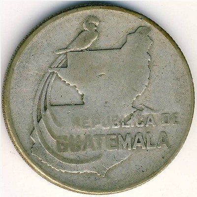 Гватемала 25 сентаво 1943 год