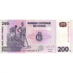 Конго 200 франков 2013 год - UNC