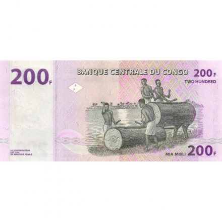 Конго 200 франков 2013 год - UNC