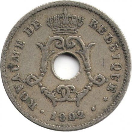 Бельгия 10 сантимов 1902 год (BELGIQUE)