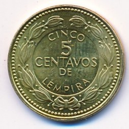 Монета Гондурас 5 сентаво 2007 год