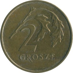 Польша 2 гроша 1999 год 