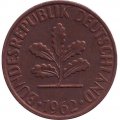 ФРГ 2 пфеннига 1962 год (D)