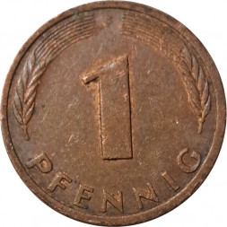 ФРГ 1 пфенниг 1980 год (F)