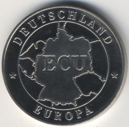 Германия 1 экю 1992 год - Согласие. Право. Свобода.