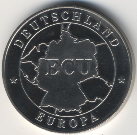 Германия 1 экю 1992 год - Согласие. Право. Свобода.