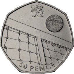 Великобритания 50 пенсов 2011 год - Теннис