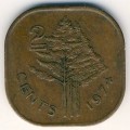Свазиленд 2 цента 1974 год
