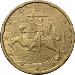 Литва 20 евроцентов 2015 год